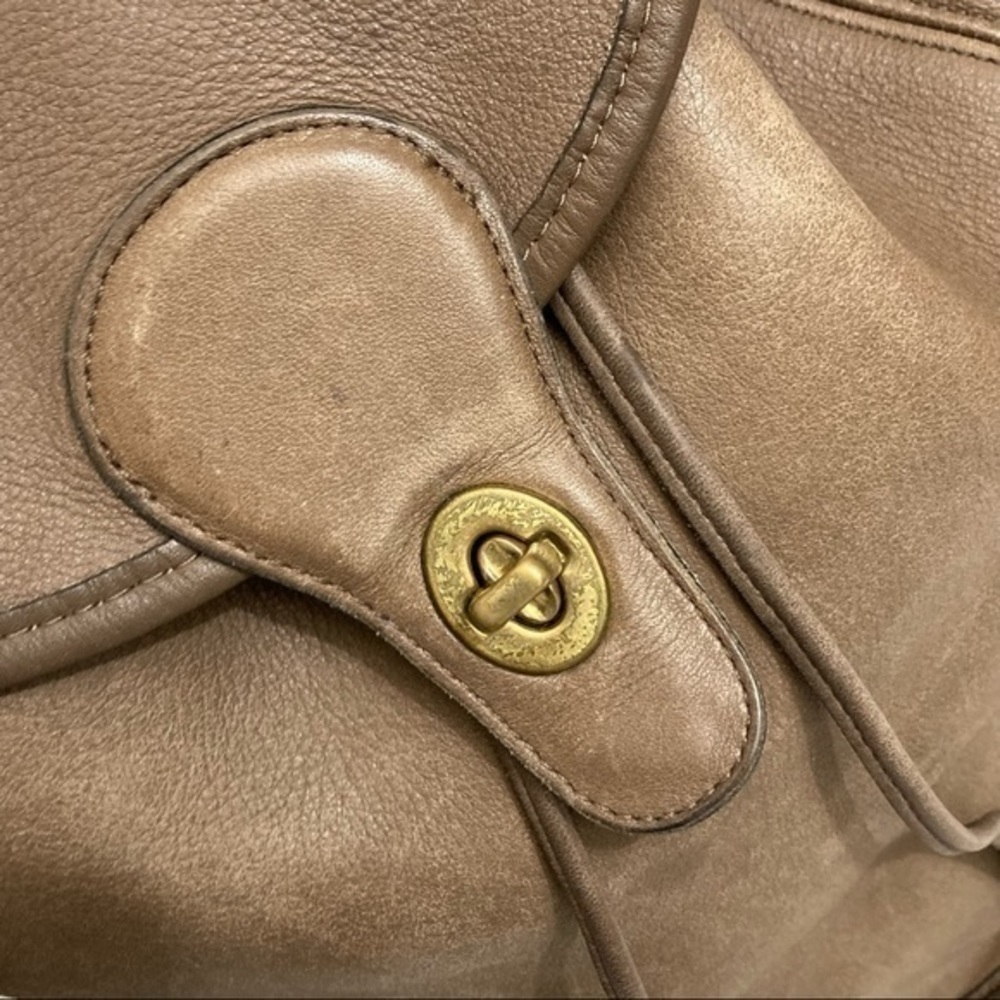 Coach RARE unisex classic backpack 9943 in brown leather putty taupe ? 1995 - Picture 16 of 16